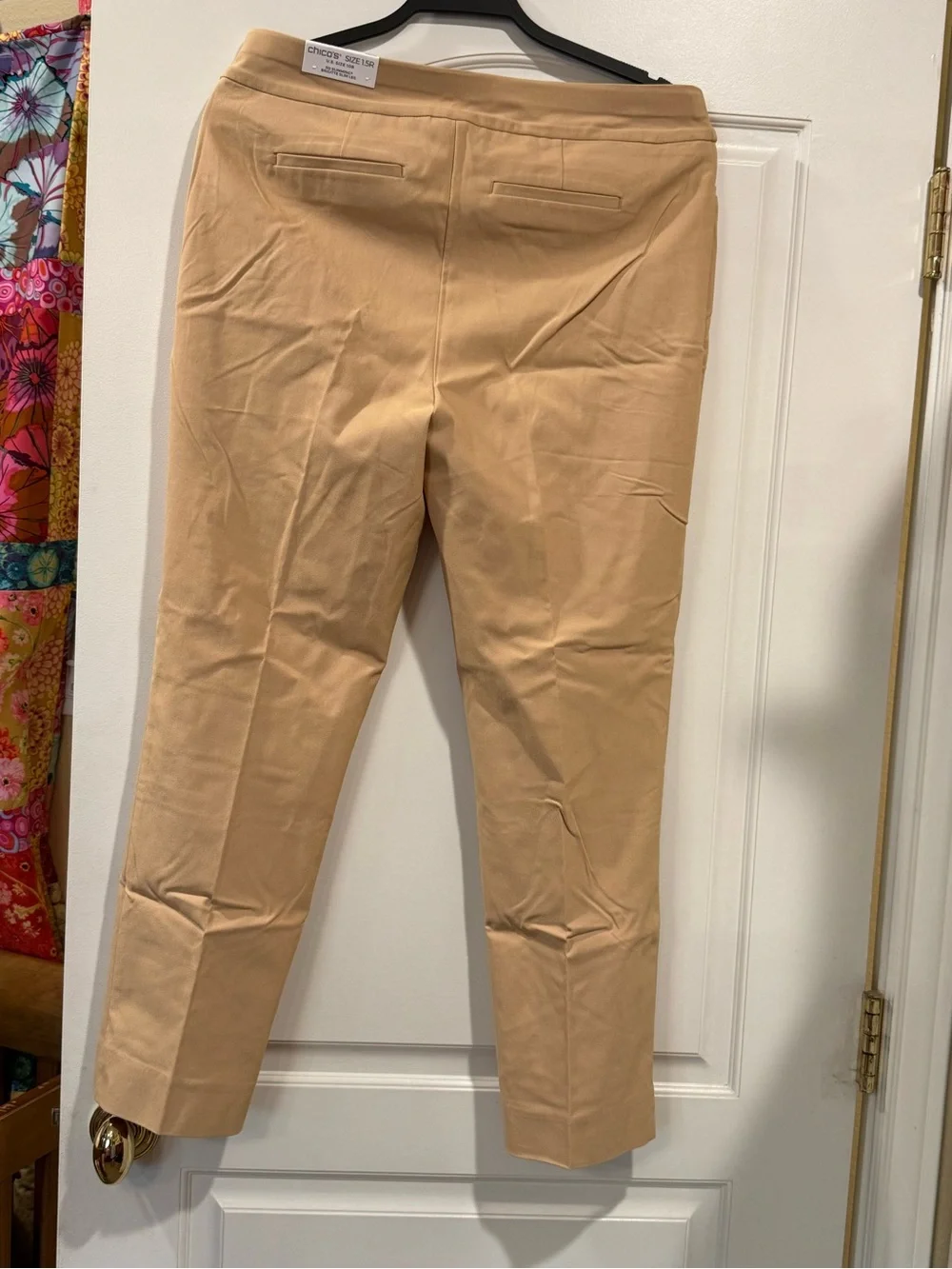 Chico's Brigitte Slim Leg Pants in Camel-Tan - Picture 2 of 5